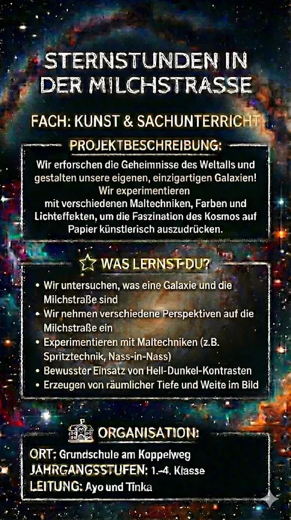 plakat für ein schulprojekt mit dem titel 