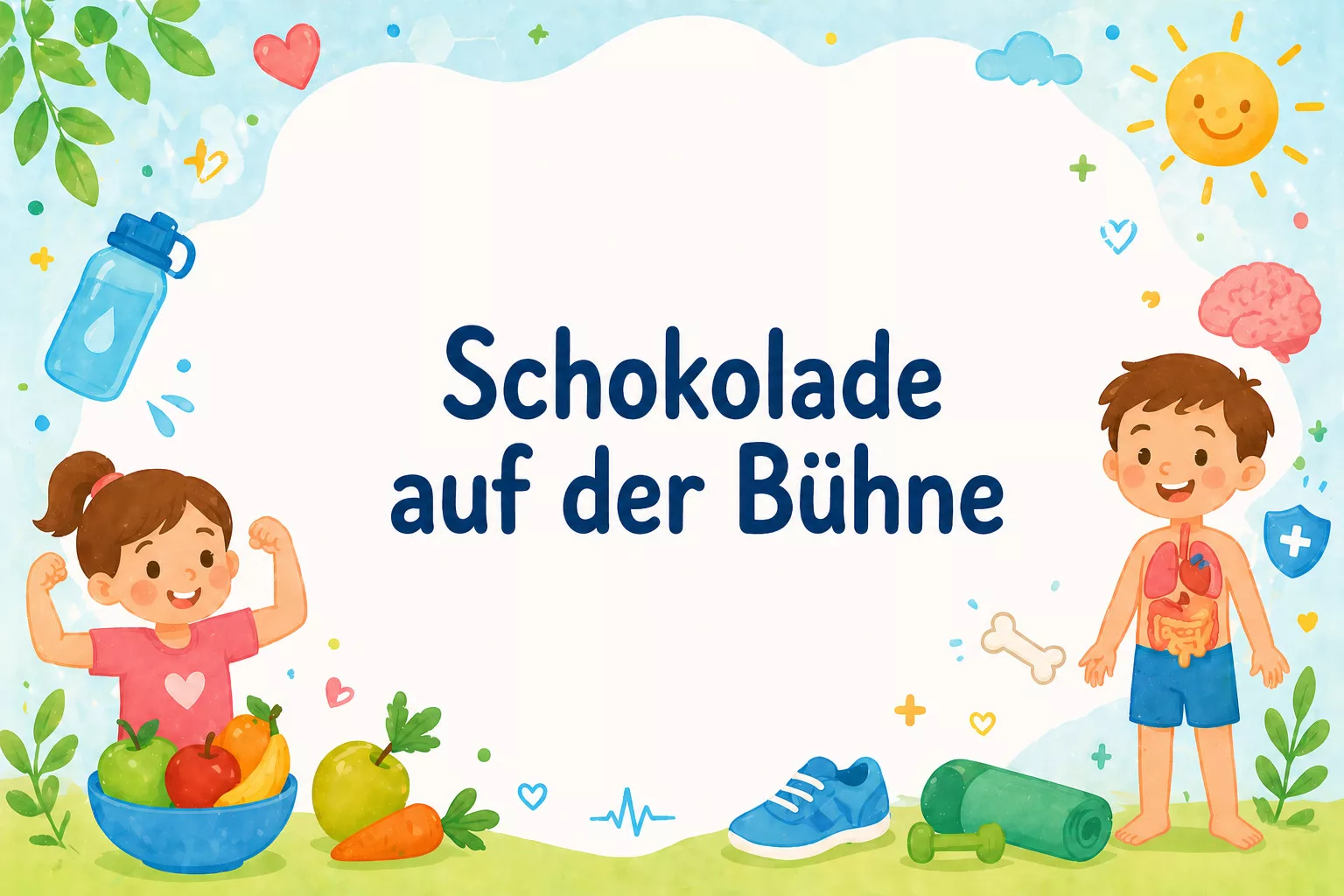 bunte illustration mit deutschem text 